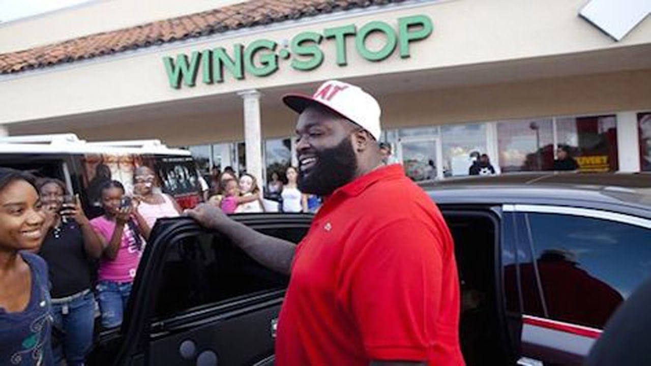 Rick Ross Open 100th Wingstop Location!!! Throwback