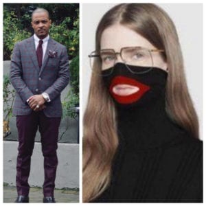 ti boycott gucci black face sweater