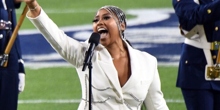 Jazmine Sullivan Performs At Super Bowl