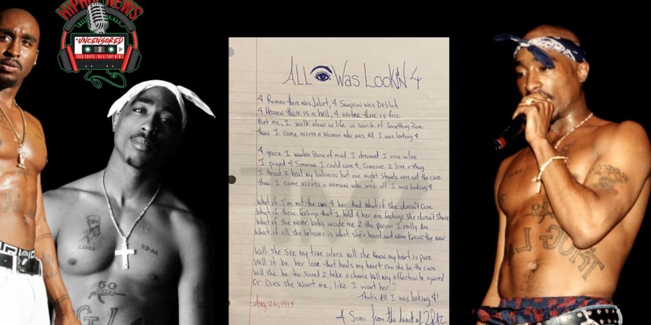 Tupac Penned Love Poem On Market For $95K!!!!