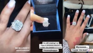 ari fletcher gets 22-carat diamond ring from moneybagg yo