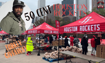 50 Cent & The Houston Rockets Give Out Turkeys