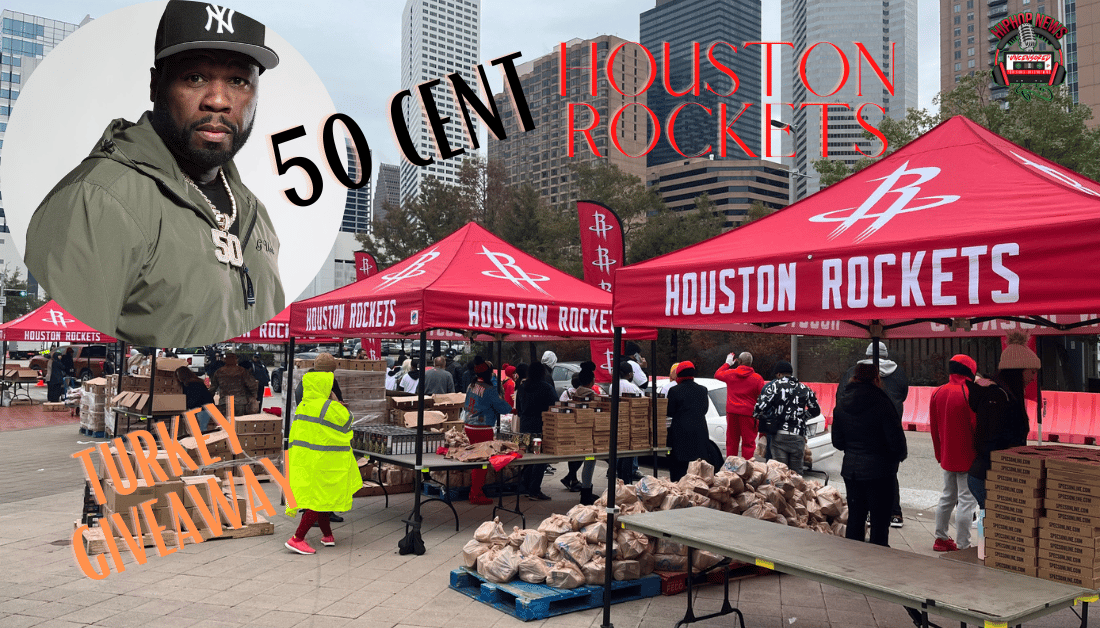 50 Cent & The Houston Rockets Give Out Turkeys