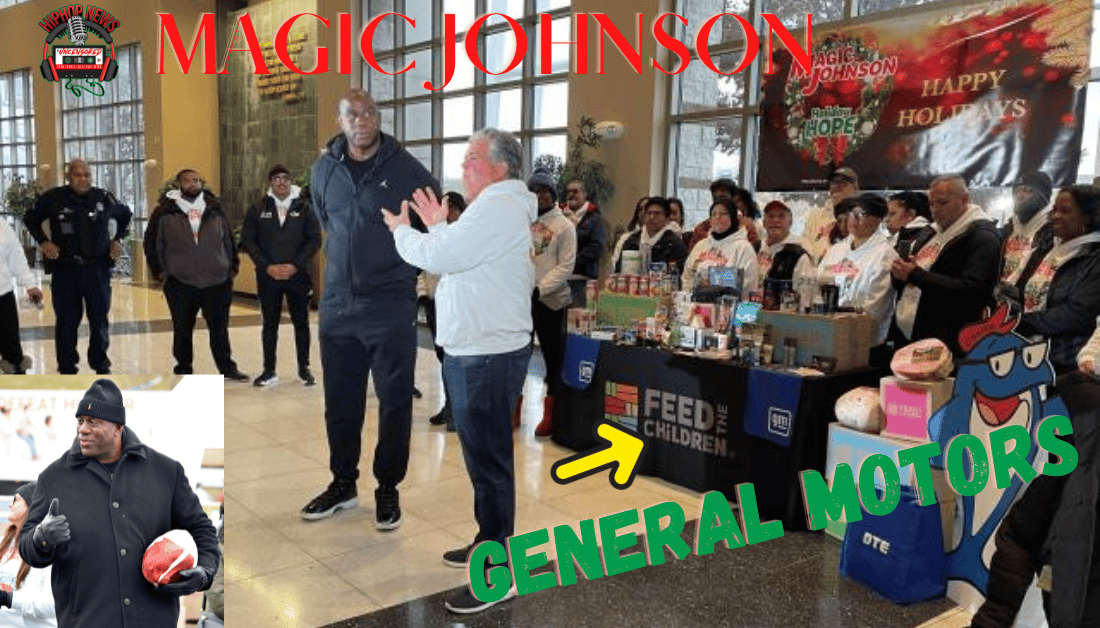 Magic Johnson Give 800 Detroit Families Food