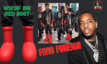 Fivio Foreign Wears MSCHF Red Boots