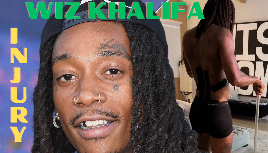 Wiz Khalifa Relies On Walking Sticks After Pelvis Injury