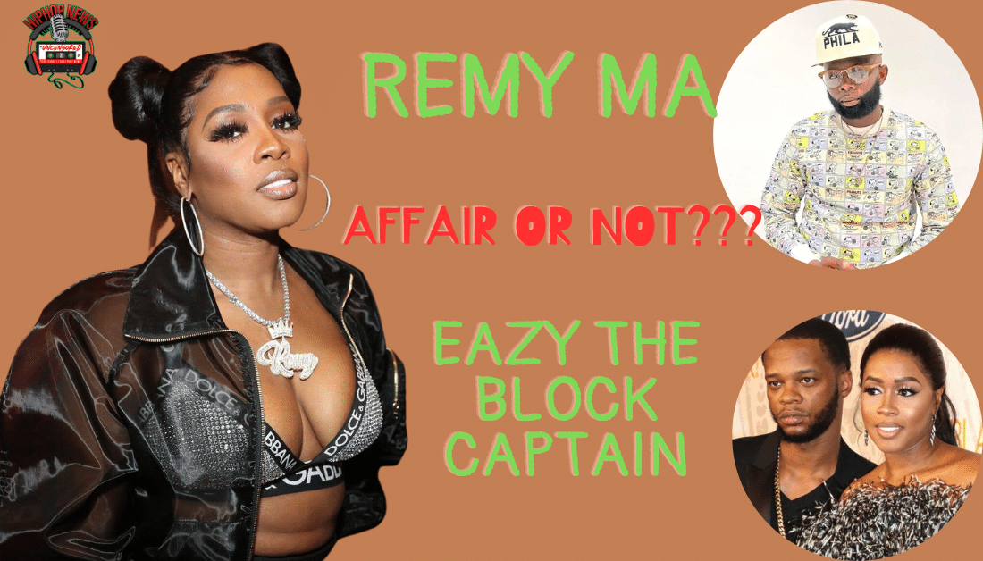 Remy Ma & Eazy The Block Captain Seen At Eagles Game