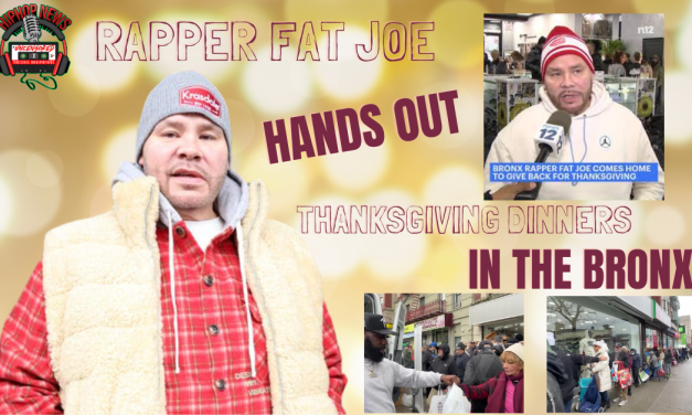 Fat Joe Hands Out Thanksgiving Dinners In The Bronx NYC