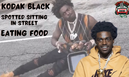 Kodak Spotted Sitting In The Street Eating