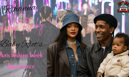 Rihanna And Son Support A$AP Rocky At Fashion Show